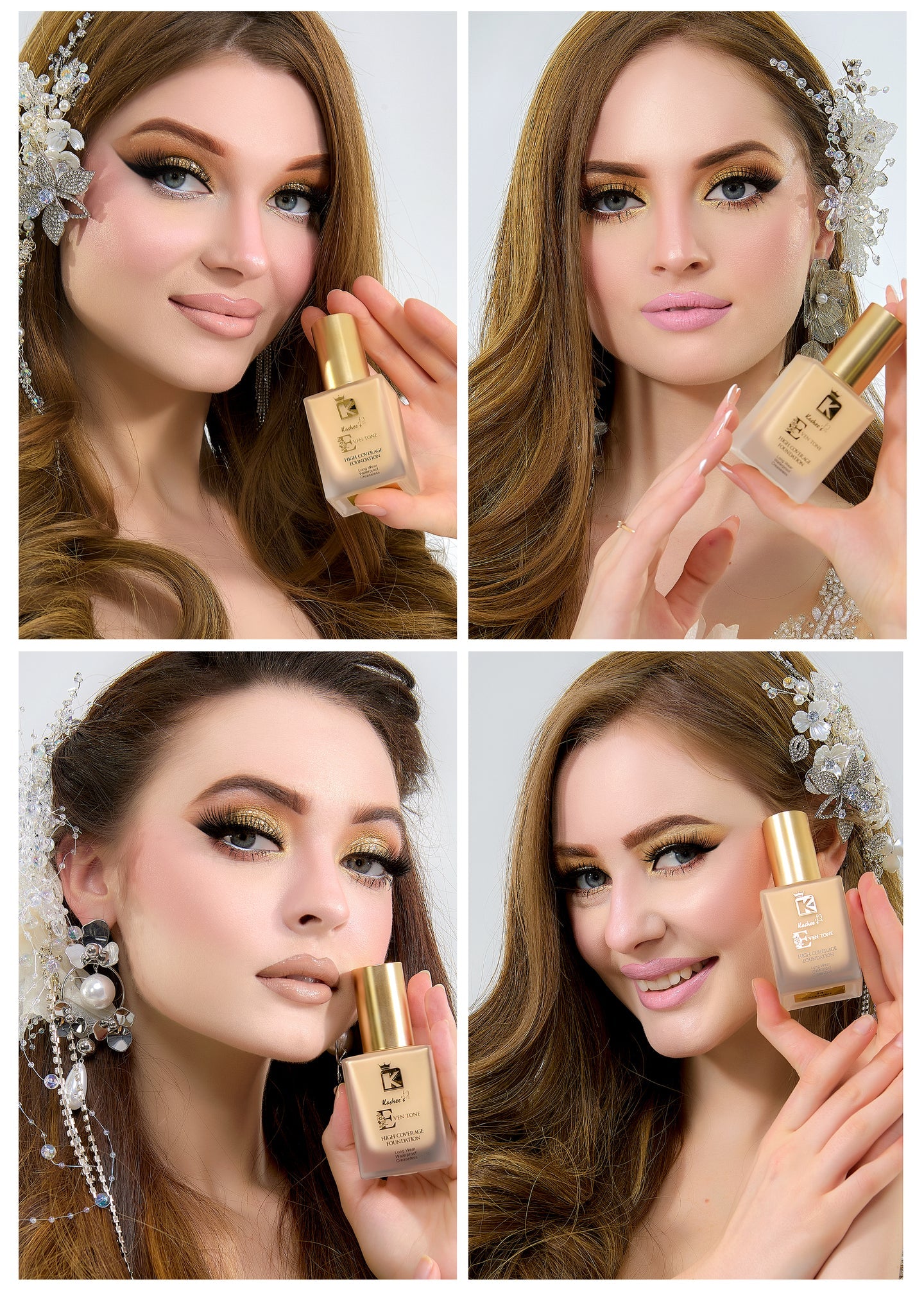 Deal Eventone High Coverage Liquid Foundation With Silk Skin Compact Powder